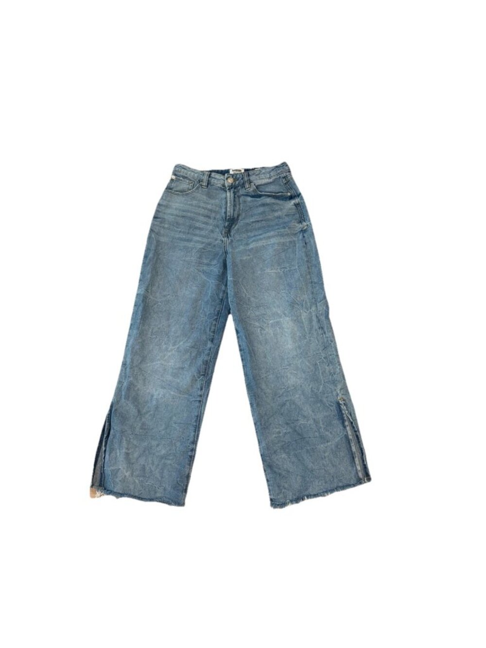 Kensie Jeans 2/26 Blue Vintage Luxe High Rise Cropped Wide Leg Medium Wash Denim